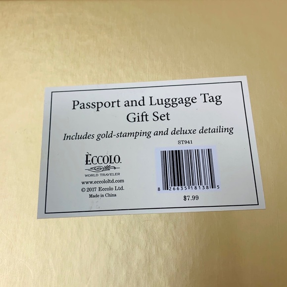 Accessories Passport And Luggage Tag Gift Set Poshmark